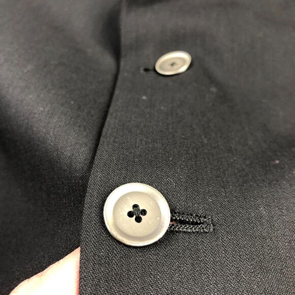 Calvin Klein 44L Wool Black Men's Two Button Blazer Jacket Suit Jacket MINT - Picture 2 of 15